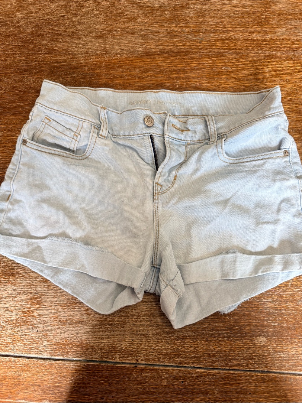 Old Navy Light Blue Denim Roll-Cuff Shorts